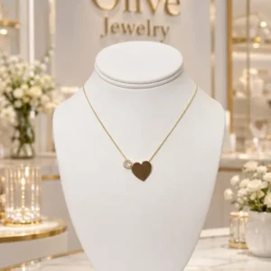 Home olive jewelry bella heart necklace
