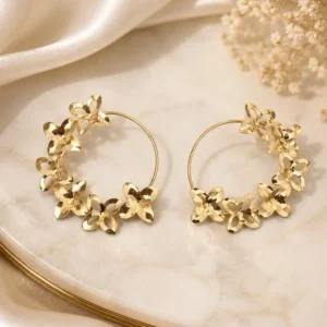 Home olive jewelry blossom earrings
