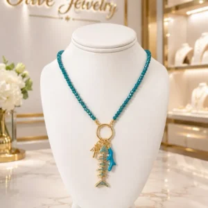 olive jewelry blue lagoon necklace