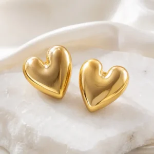 Home olive jewelry bubble heart earrings 1