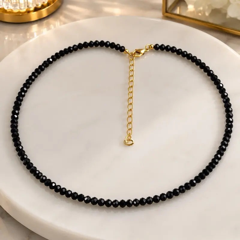 olive jewelry camilia 4mm beaded necklace 3 olive jewelry camilia 4mm beaded necklace 3