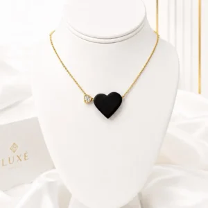 Home olive jewelry corazón de azabache heart shaped necklace