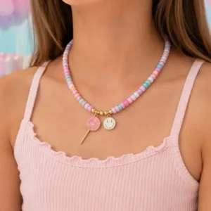 olive jewelry cotton candy girls necklace