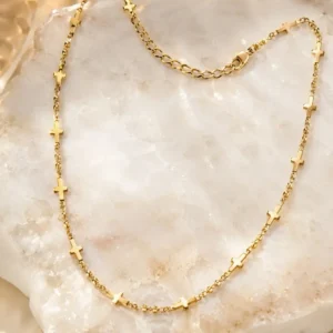 olive jewelry cross chocker