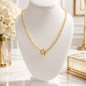 olive jewelry monarch paper clip necklace