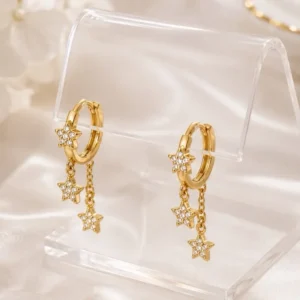 olive jewelry stars fall earrings