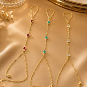Home olive jewelry color trinity hand chain